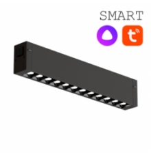 SMART трековый светильник черный, 10W, 2700-6000K, 900ЛМ, D220*25*40