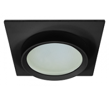 Светильник потолочный встраиваемый, 15W 230V GX53, IP44, черный, квадрат, DL505