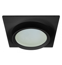 Светильник потолочный встраиваемый, 15W 230V GX53, IP44, черный, квадрат, DL505