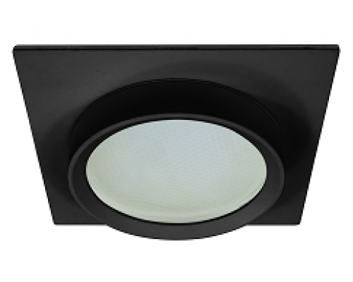 Светильник потолочный встраиваемый, 15W 230V GX53, IP44, черный, квадрат, DL505