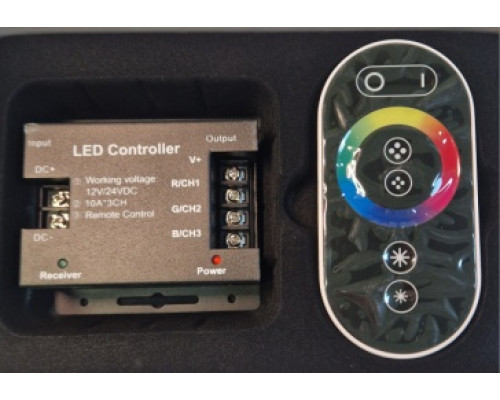 Контроллер управления для RGB ленты с сенсорным пультом 30А 12-24V, 360-720W